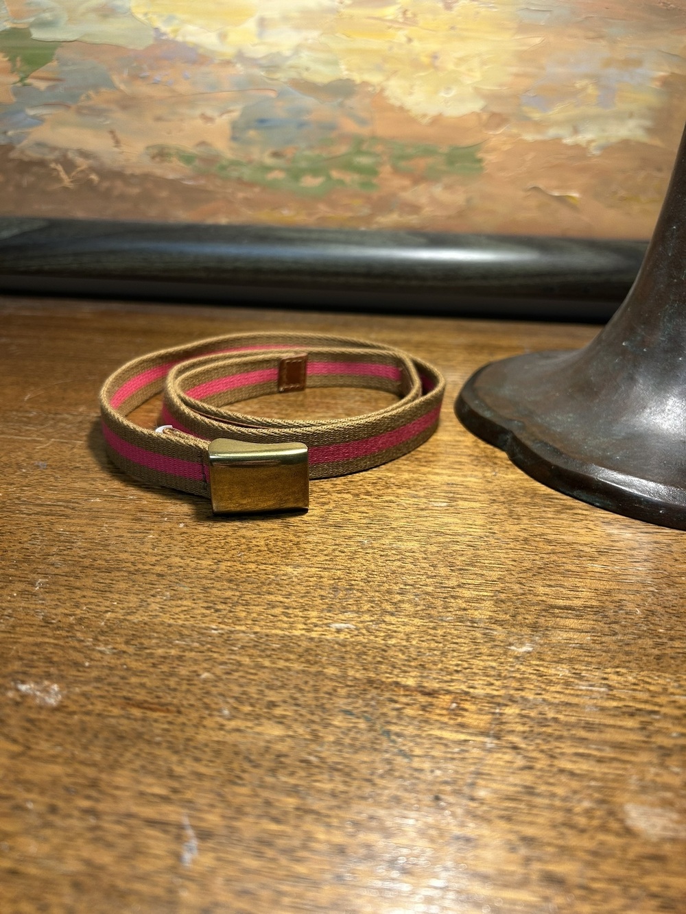 J.Crew Canvas Webbing Stripe Belt (Size XS)